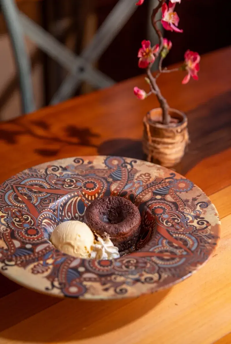 Coulant de chocolate con helado